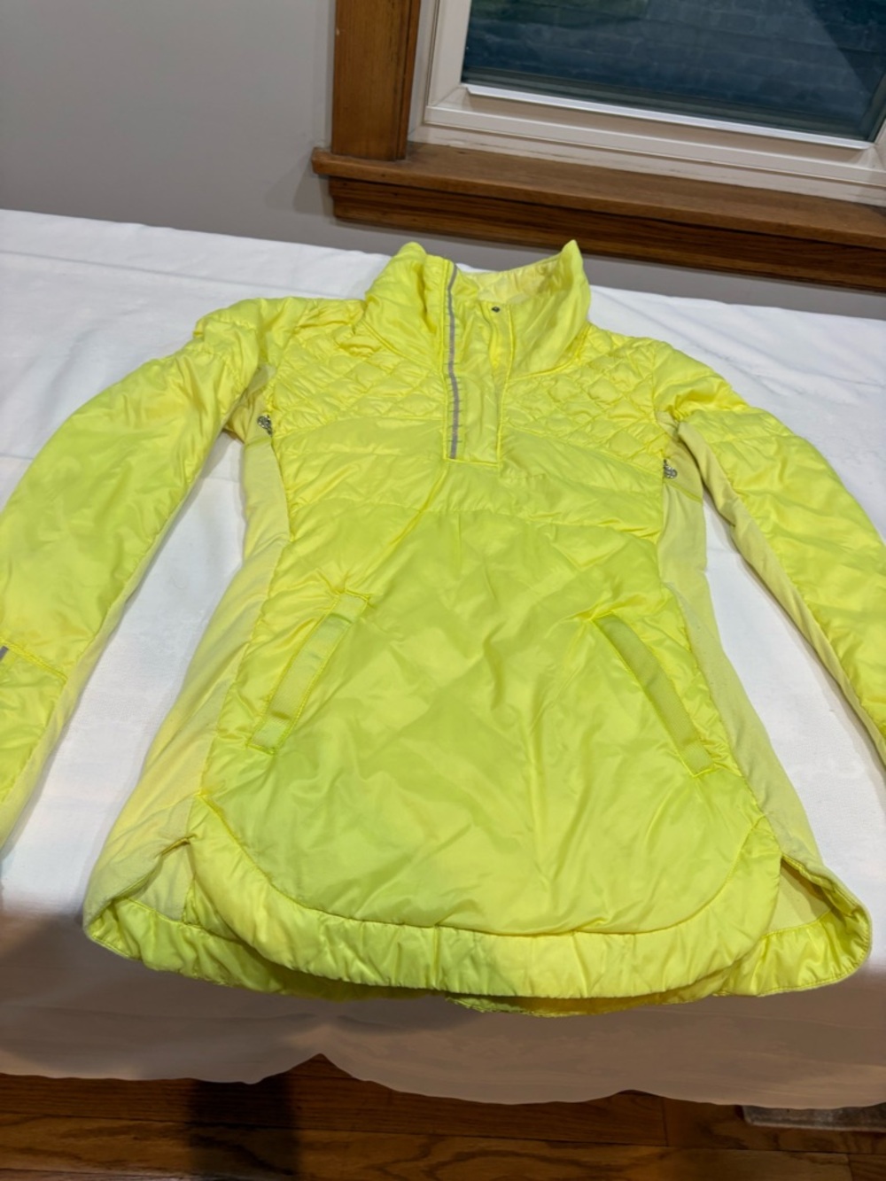 lululemon athletica Neon Yellow Quarter-Zip Jacket